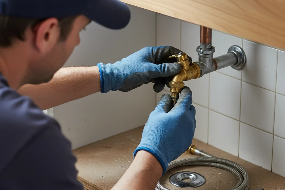 Shutoff valve and fitting work during Emergency Plumbing in Delta